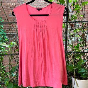 Eileen Fisher Bright Pink Silk Sleveless Blouse